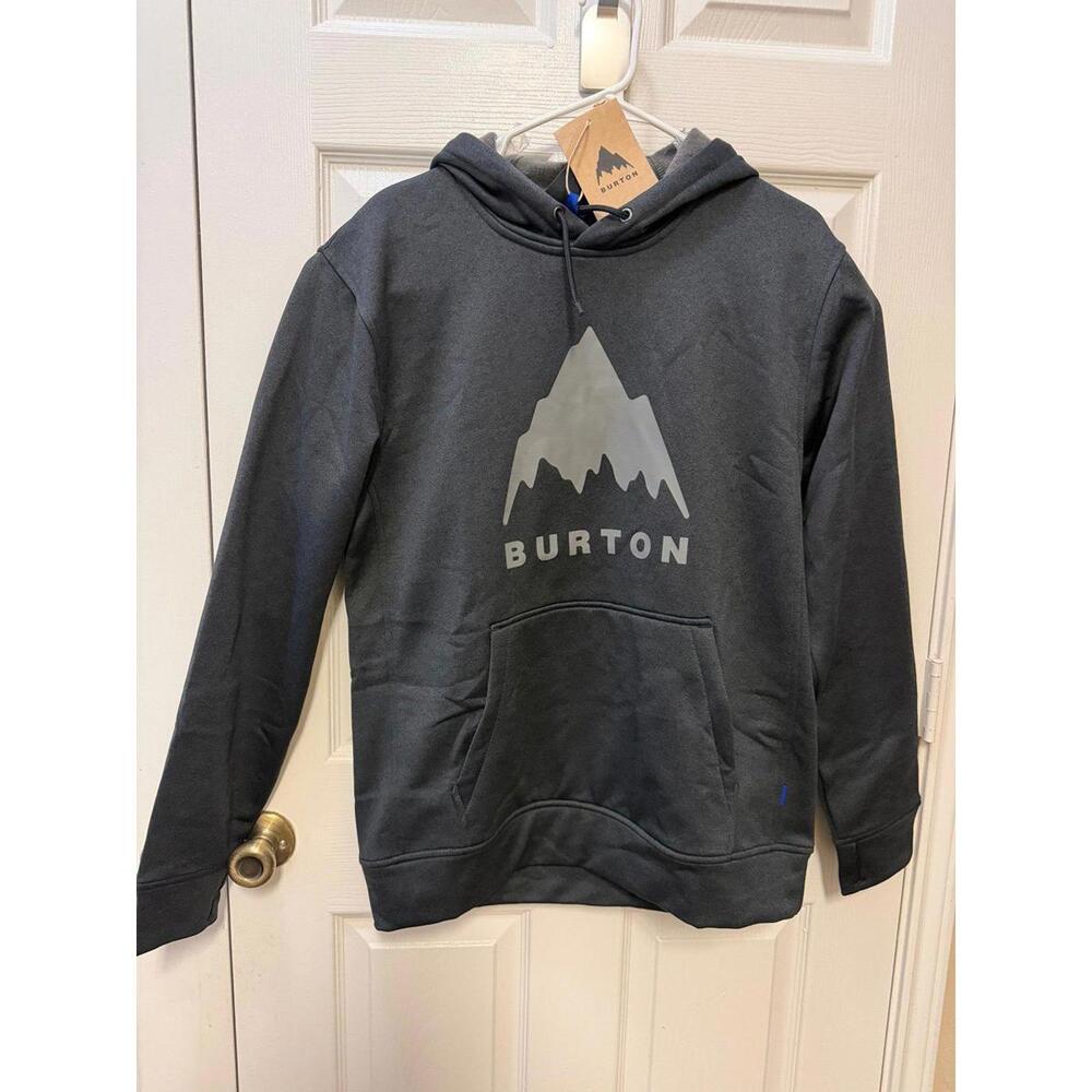 Burton Oak Pullover Hoodie Men’s Medium True Black Heather NWT